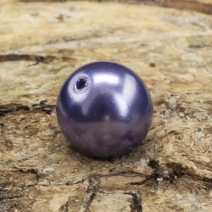 Vaxad glaspärla 8 mm, Syren (20st)