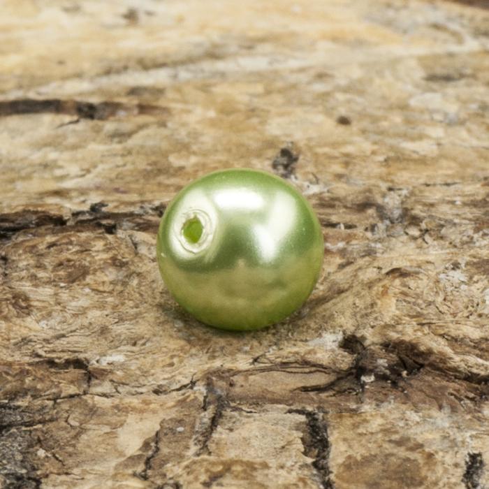 Vaxad glaspärla 6 mm, Grön (40st)