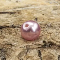 Vaxad glaspärla 6 mm, Rosalila (40st)