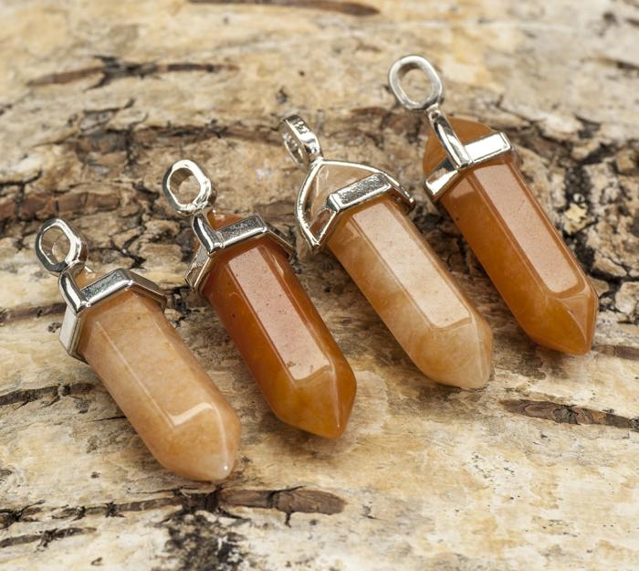 Hänge Bullet orange aventurin 37-40x12 mm, Orange (st)