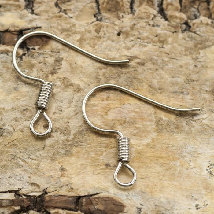 Örhänge Fiskekrok, Platinafärg (20st)