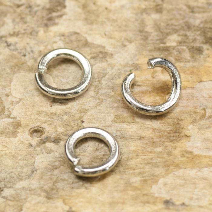 Ring öppningsbar 4 mm, Platinafärg (50st)