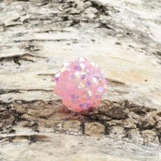 Resinpärla strass 12 mm, Rosa (st)