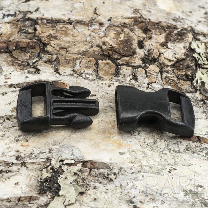 Lås Survival plast 30x15 mm, Svart (st)