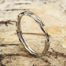 Nyckelring 25x1,5 mm, Platinafärg (5st)