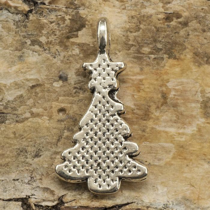 Berlock Julgran 11x21 mm, Antiksilver (5st)