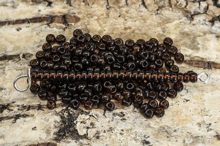 Seed Beads transparent 2,6 mm, Brun (20g)