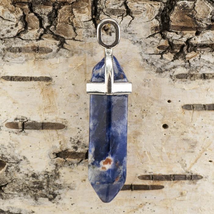 Hänge Bullet lapis lazuli 37-40x12 mm, Blå (st)