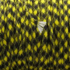 Paracord 4 mm, Svart/Gul (meter)