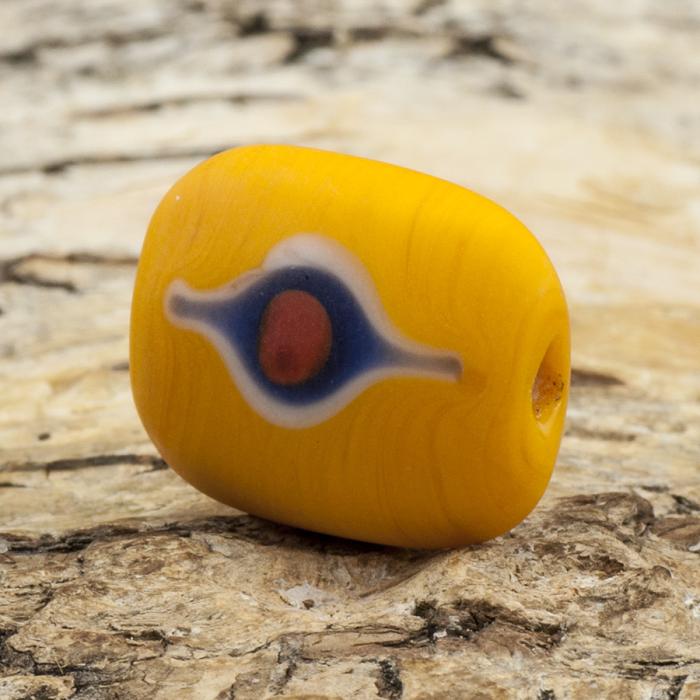 Glaspärla Öga 15x18 mm, Orange (st)