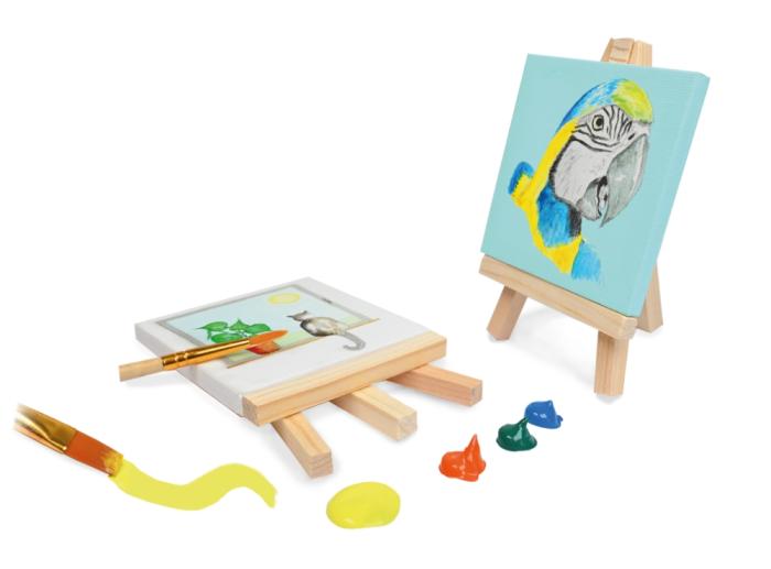 Canvasduk med ministaffli (2 st)