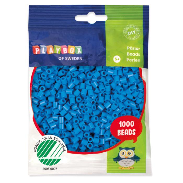 Rörpärlor midi 5 mm, Blå (1000 st)
