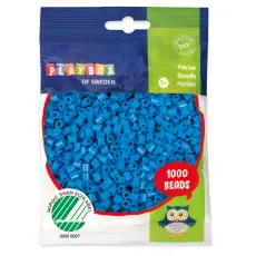 Rörpärlor midi 5 mm, Blå (1000 st)