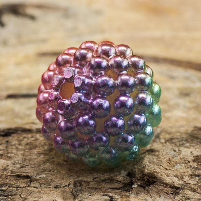 Bubbelpärla 12 mm, Regnbågsgul (5st)