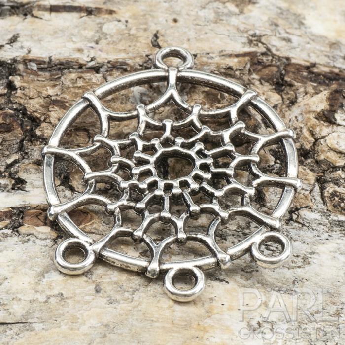 Berlock Drömfångare 34x28 mm, Antiksilver (st)