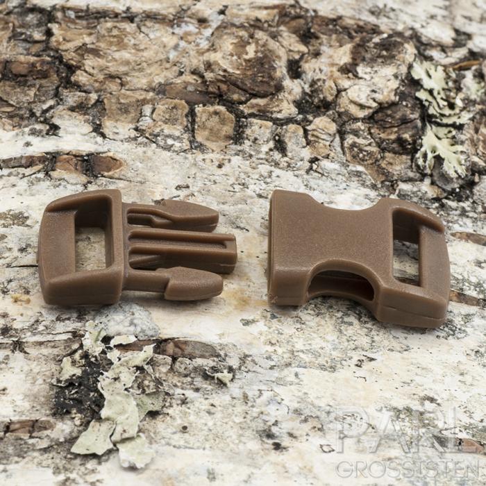 Lås Survival plast 29x15 mm, Brun (5st)