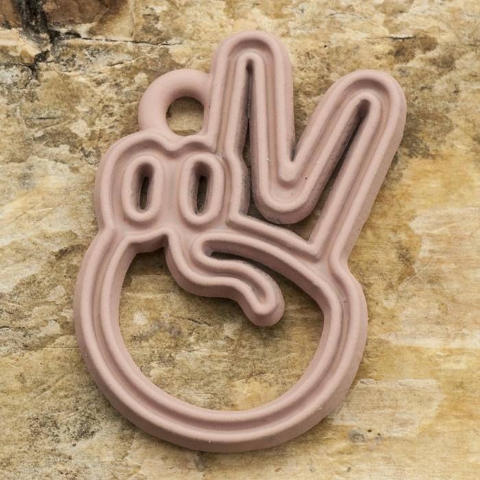 Berlock Peace 14x19mm, Rosa (st)