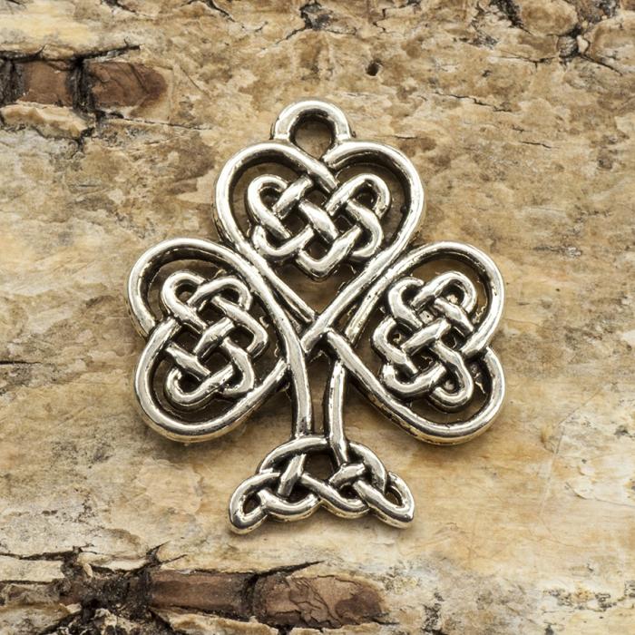 Berlock Kinesisk Knut 19x23 mm, Antiksilver (st)
