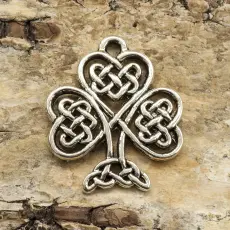 Berlock Kinesisk Knut 19x23 mm, Antiksilver (st)