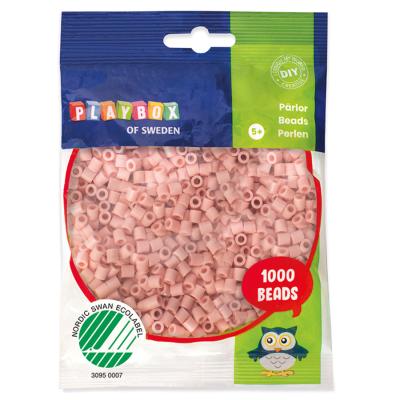 Rörpärlor midi 5 mm, Ljus Gammelrosa (1000 st)