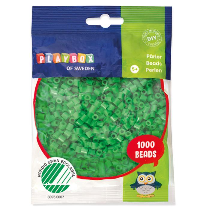 Rörpärlor midi 5 mm, Grön (1000 st)