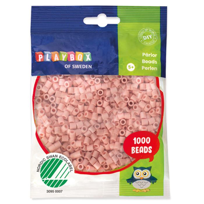 Rörpärlor midi 5 mm, Ljus Gammelrosa (1000 st)