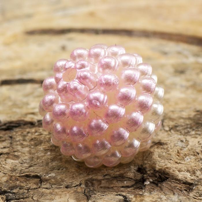 Bubbelpärla 12 mm, Rosa (5st)