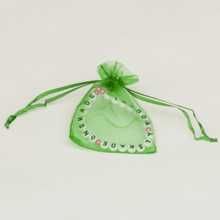Tygpåse organza 7x9 cm, Grön (st)