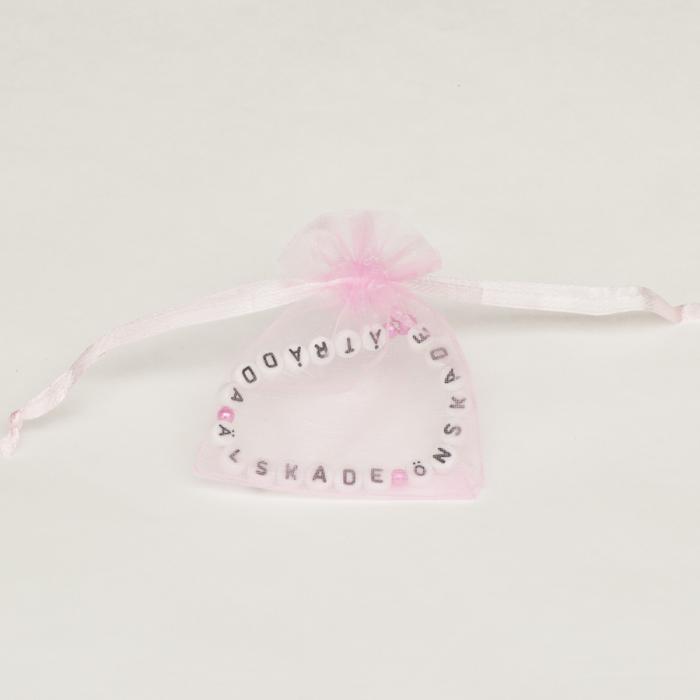 Tygpåse organza 7x9 cm, Rosa (st)