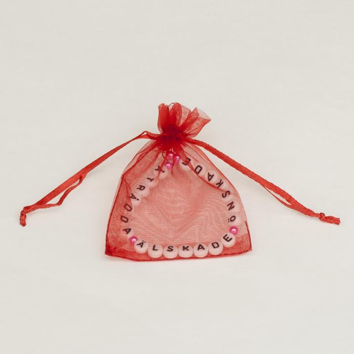 Tygpåse organza 7x9 cm, Röd (st)
