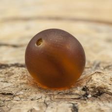 Frostad glaspärla 8 mm, Ljusbrun (20st)