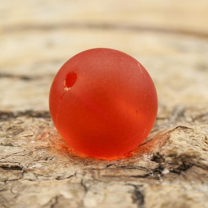 Frostad glaspärla 8 mm, Orange (20st)