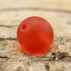 Frostad glaspärla 8 mm, Orange (20st)