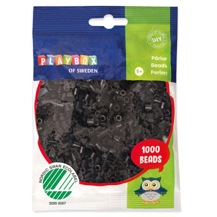 Rörpärlor midi 5 mm, Svart (1000 st)