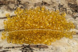 Seed Beads transparent 2,6 mm, Ljus Bärnsten (20g)