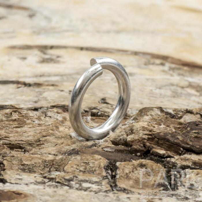 Aluminiumring öppningsbar 8 mm, Silverfärg (50st)