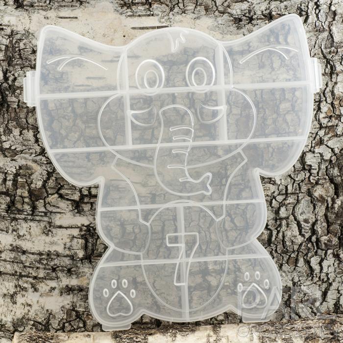 Pärlask Elefant 16x15 mm, Klar (st)