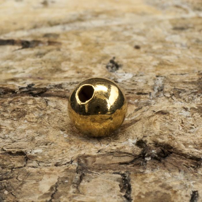 Rund metallpärla 5 mm, Guldfärg (30st)