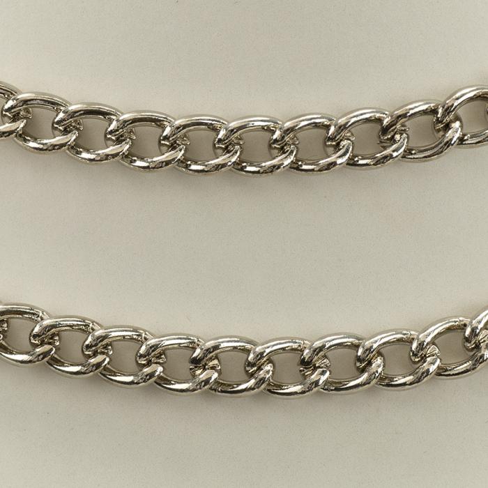 Ringkedja 5x5 mm, Silverfärg (1 m)