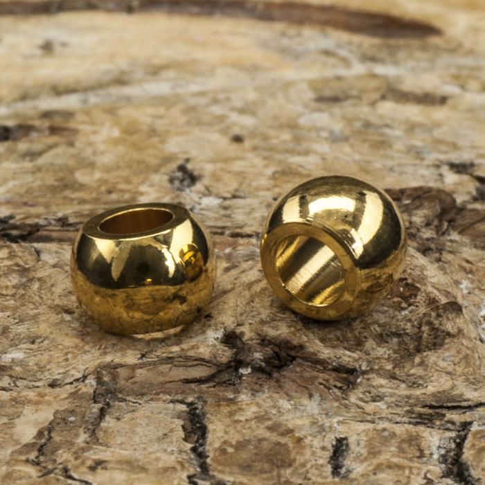 Metallpärla 6x4 mm, Guldfärg (10st)