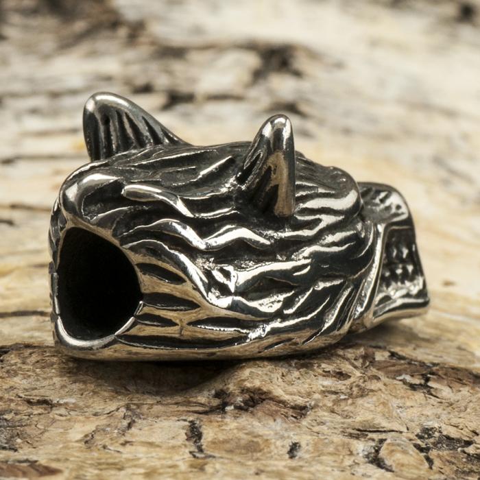 Bandavslut Varg 16x30 mm, Antiksilver (st)