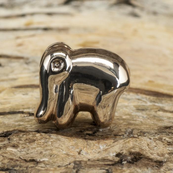 Ormlänkspärla Elefant 11x10 mm, Roséguld (st)