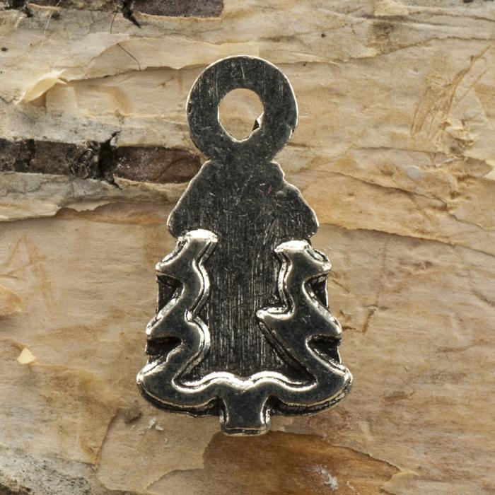 Berlock Julgran 7x12 mm, Antiksilver (5st)
