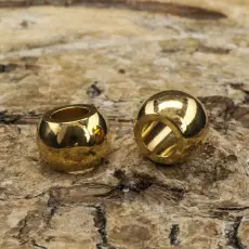 Metallp&auml;rla 6x4 mm, Guldf&auml;rg (10st)