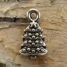Berlock Julgran 7x12 mm, Antiksilver (5st)