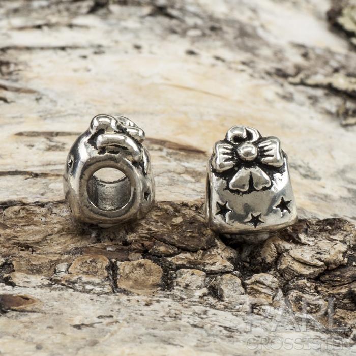 Ormlänkspärla Paket 11x9,5 mm, Antiksilver (st)