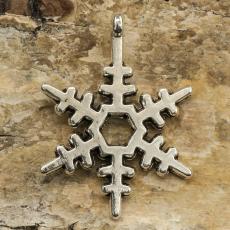 Berlock Snöflinga D 17x23 mm, Antiksilver (st)