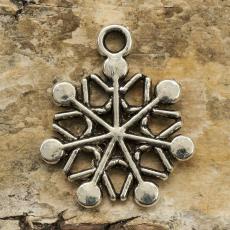 Berlock Snöflinga A 17x20 mm, Antiksilver (st)
