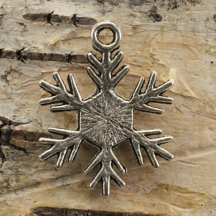 Berlock Snöflinga B 19x25 mm, Antiksilver (st)