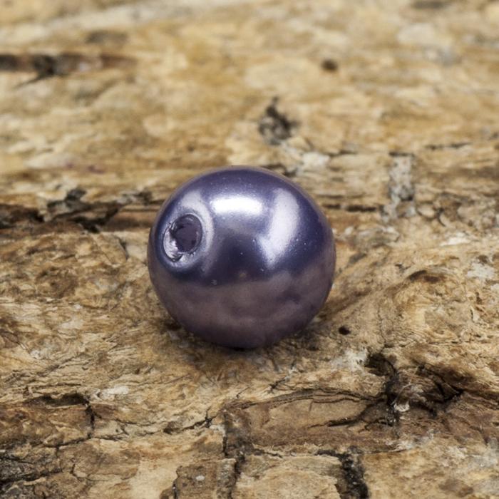 Vaxad glaspärla 6 mm, Syrenlila (40st)